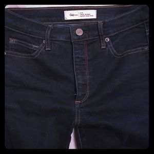 Gap dark blue true skinny super high rise jeans
